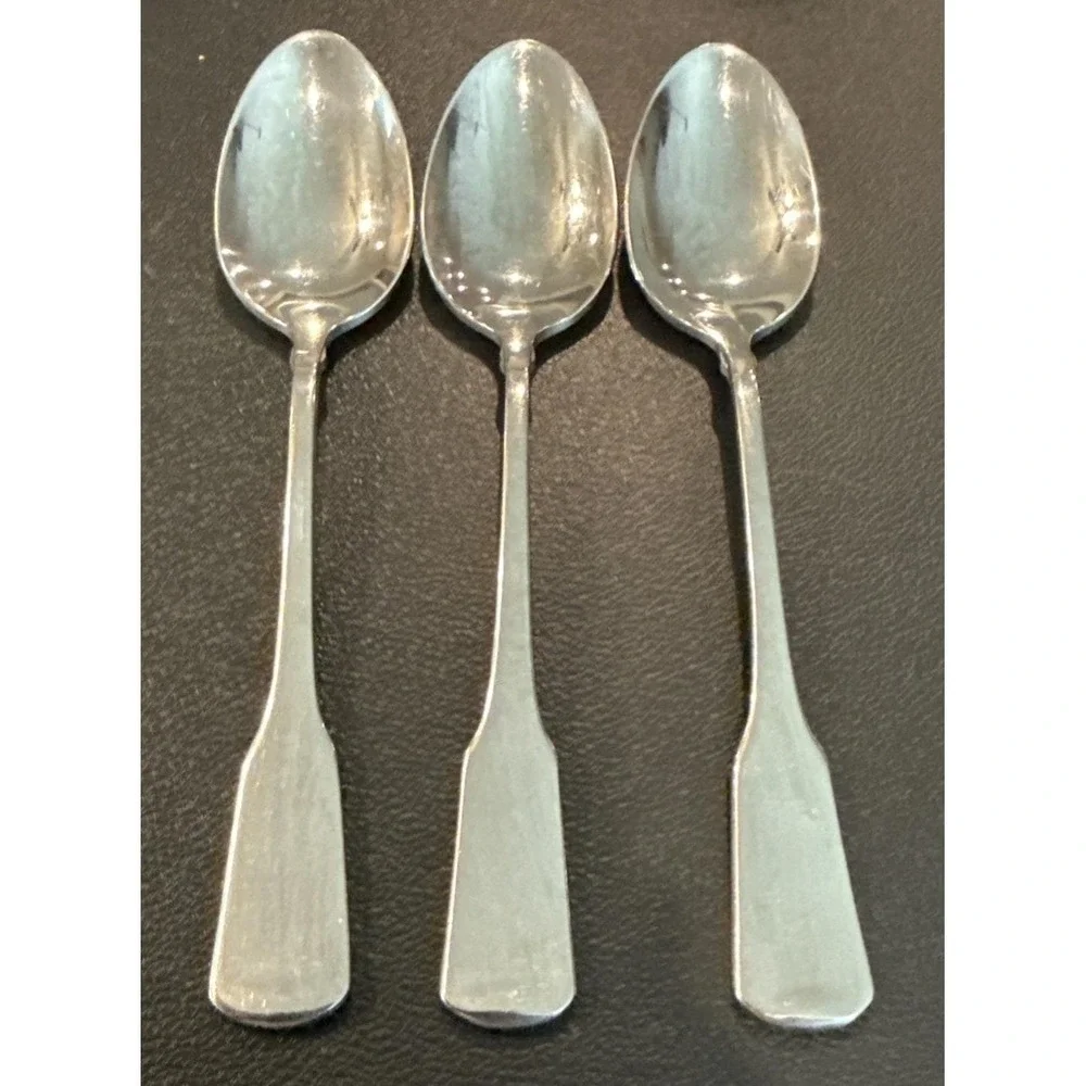 Oneida Cube Sandhurst Teaspoon Spoon Spoons Stainless Steel Flatware Set Of 3